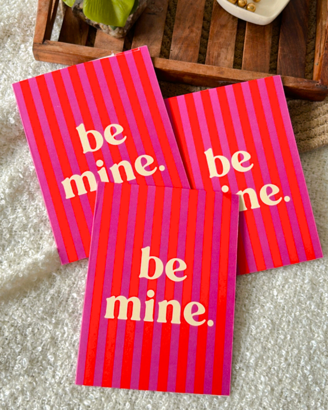 Be Mine Stripes- Greeting Card