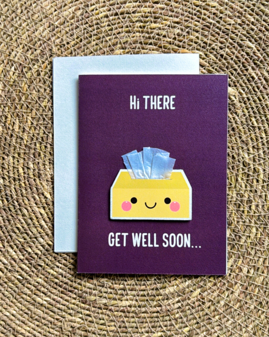 Get Well Soon Tissue Box- Greeting Card