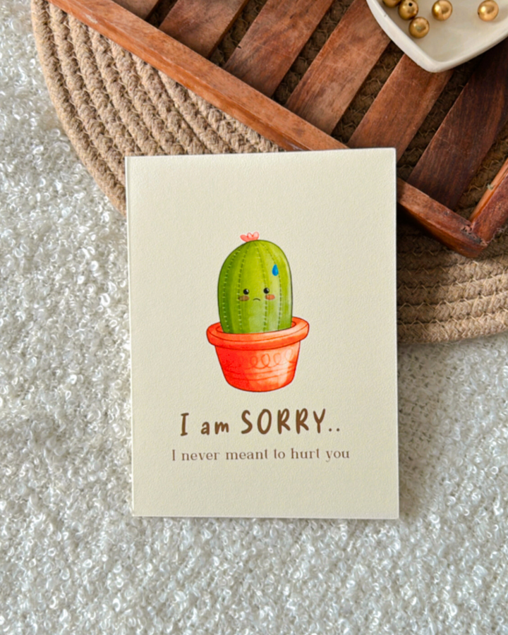 I am Sorry Cactus- Greeting Card