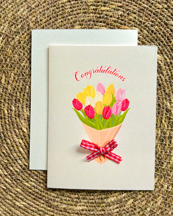 Congratulation Flowers-Greeting card