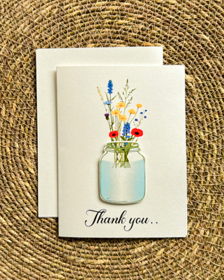 Thank You Flowers-Greeting card