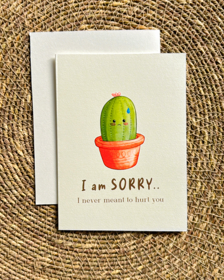 I am Sorry Cactus- Greeting Card