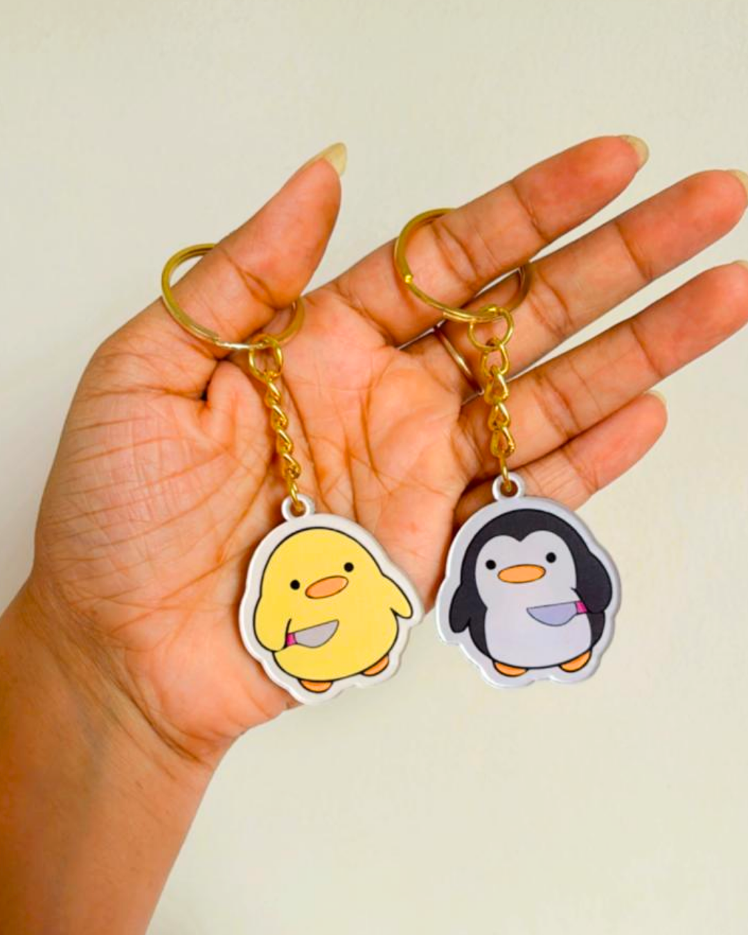 Duck & Penguin Duo- Key Ring