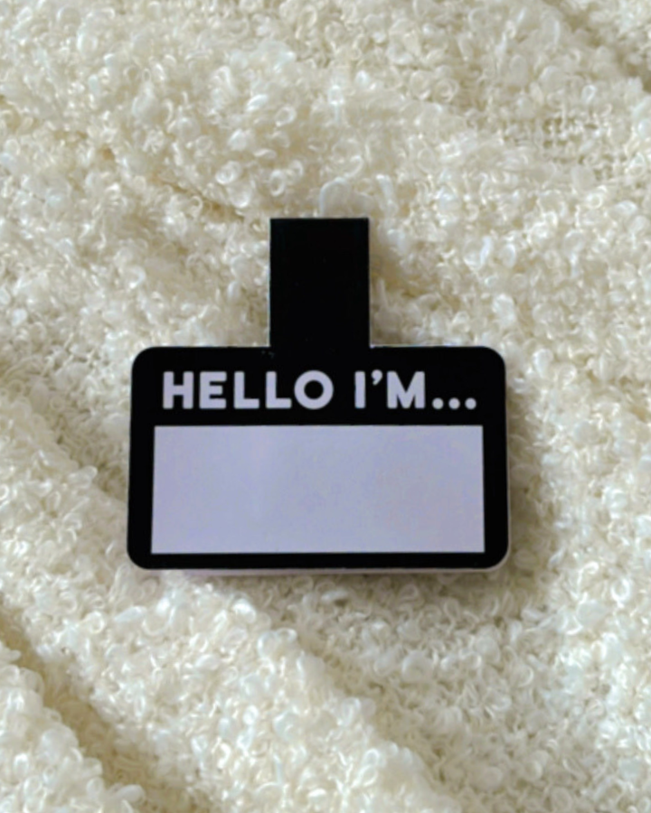 Hello I am- Magnetic Bookmark