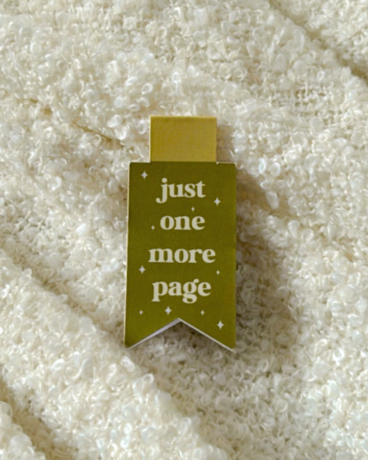 Green Just One More Chapter- Magnetic Bookmark