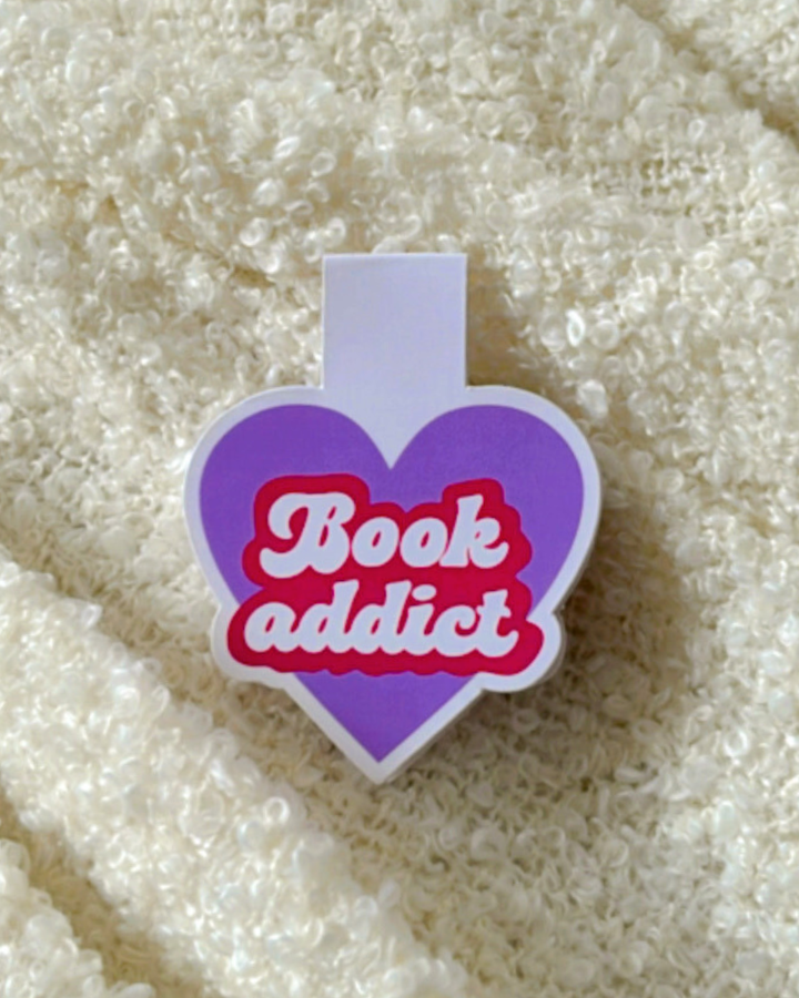 Book Addict Heart- Magnetic Bookmark
