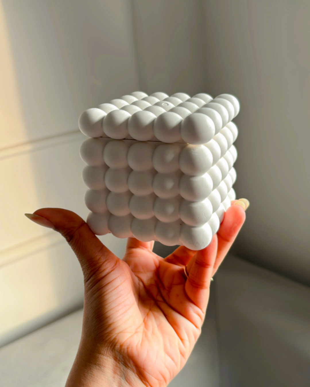 Square Bubble Jar with Lid