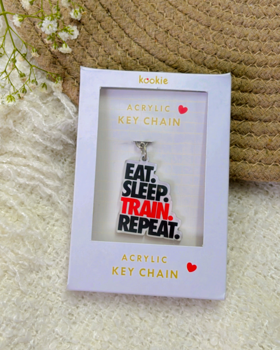 Eat Sleep Train Repeat- Key Chain