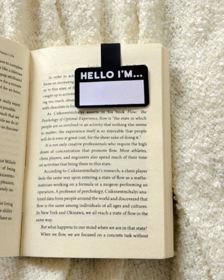 Hello I am- Magnetic Bookmark