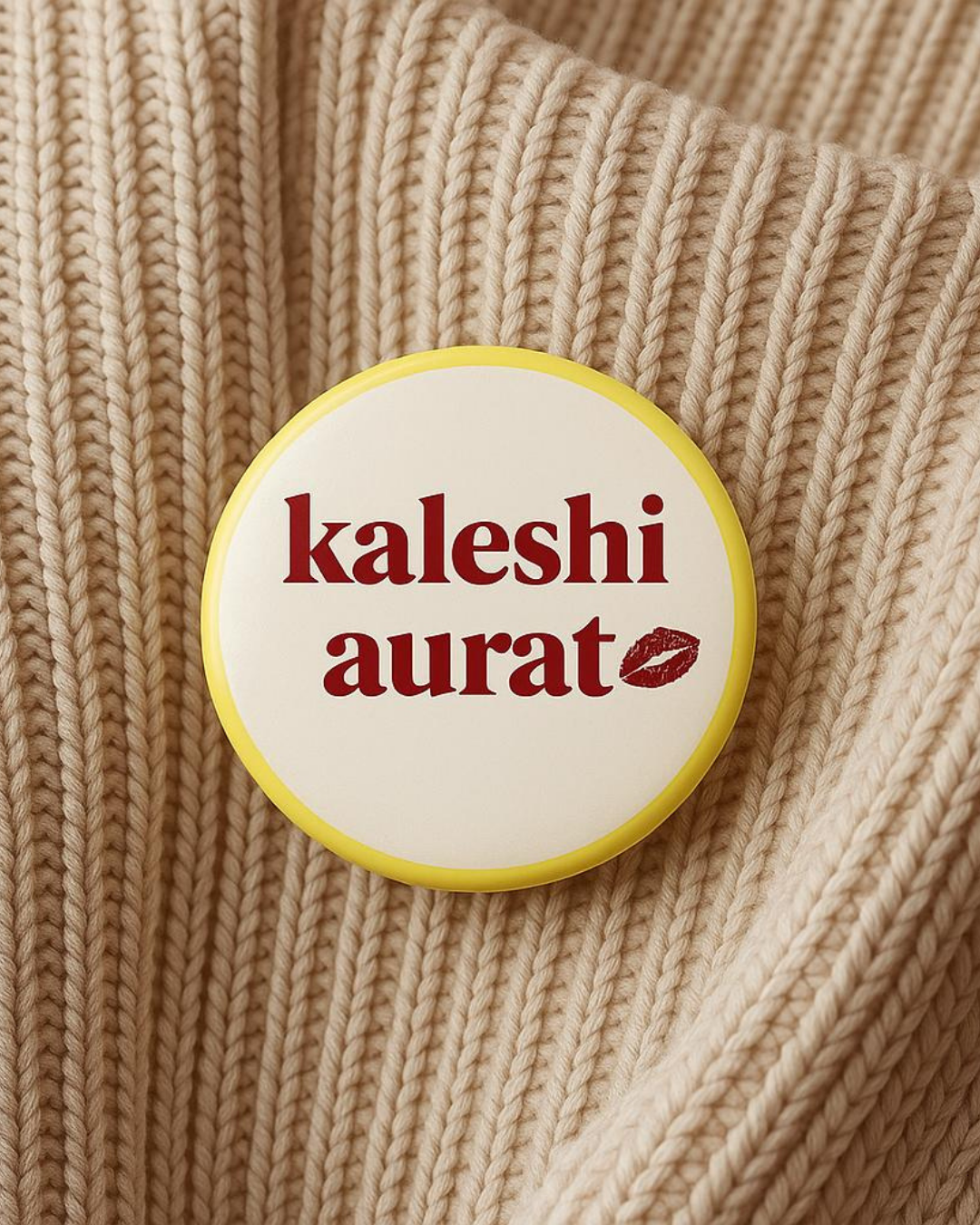 Kaleshi Aurat- Badge Pin kookie