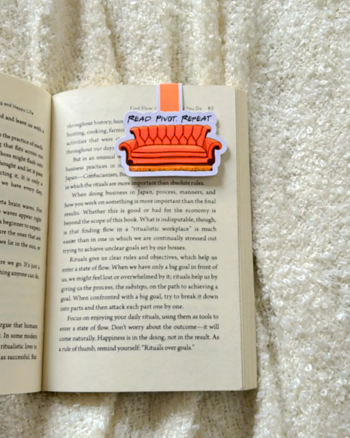 Read Pivot Repeat- Magnetic Bookmark