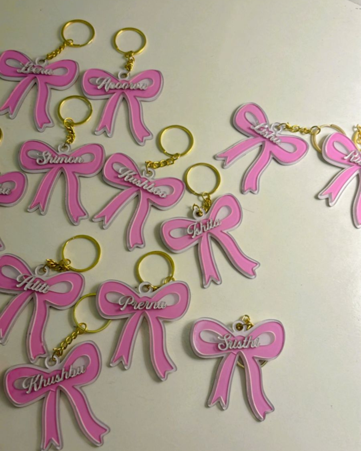 Customised Bow Key Ring kookie