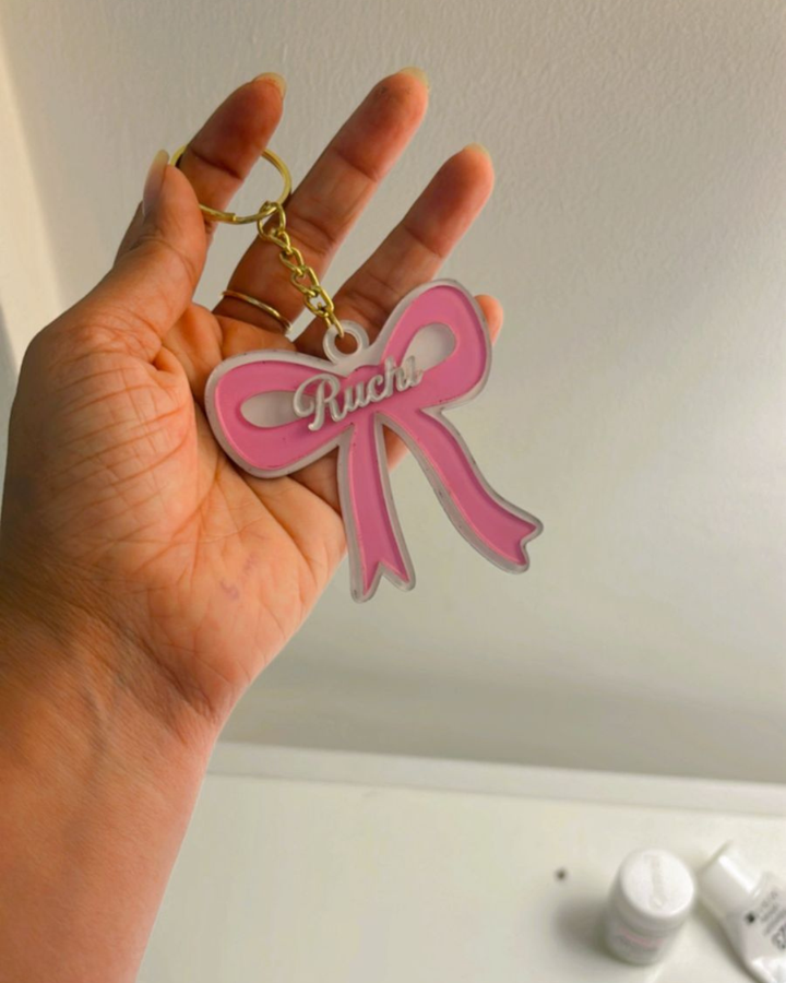 Customised Bow Key Ring kookie