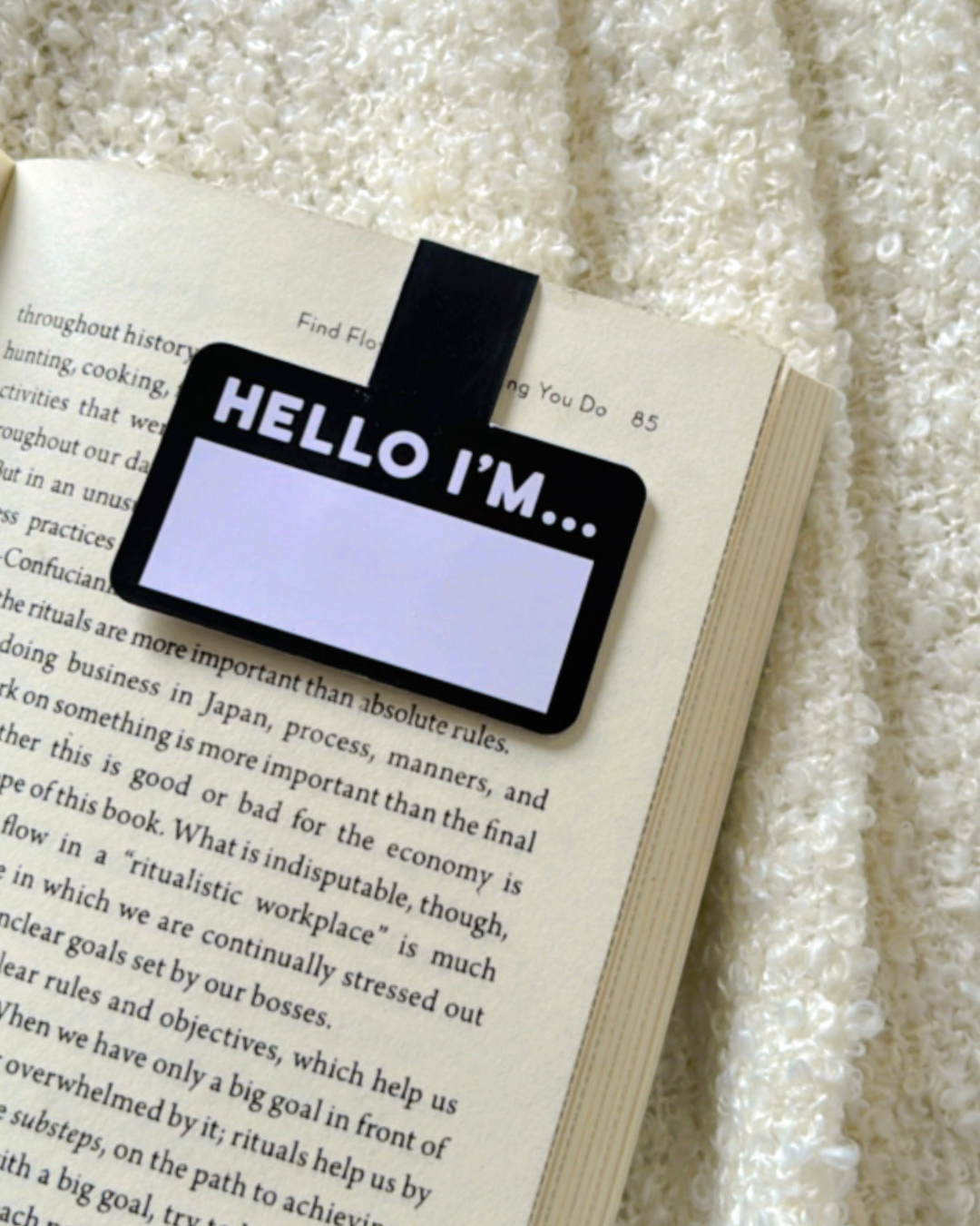 Hello I am- Magnetic Bookmark