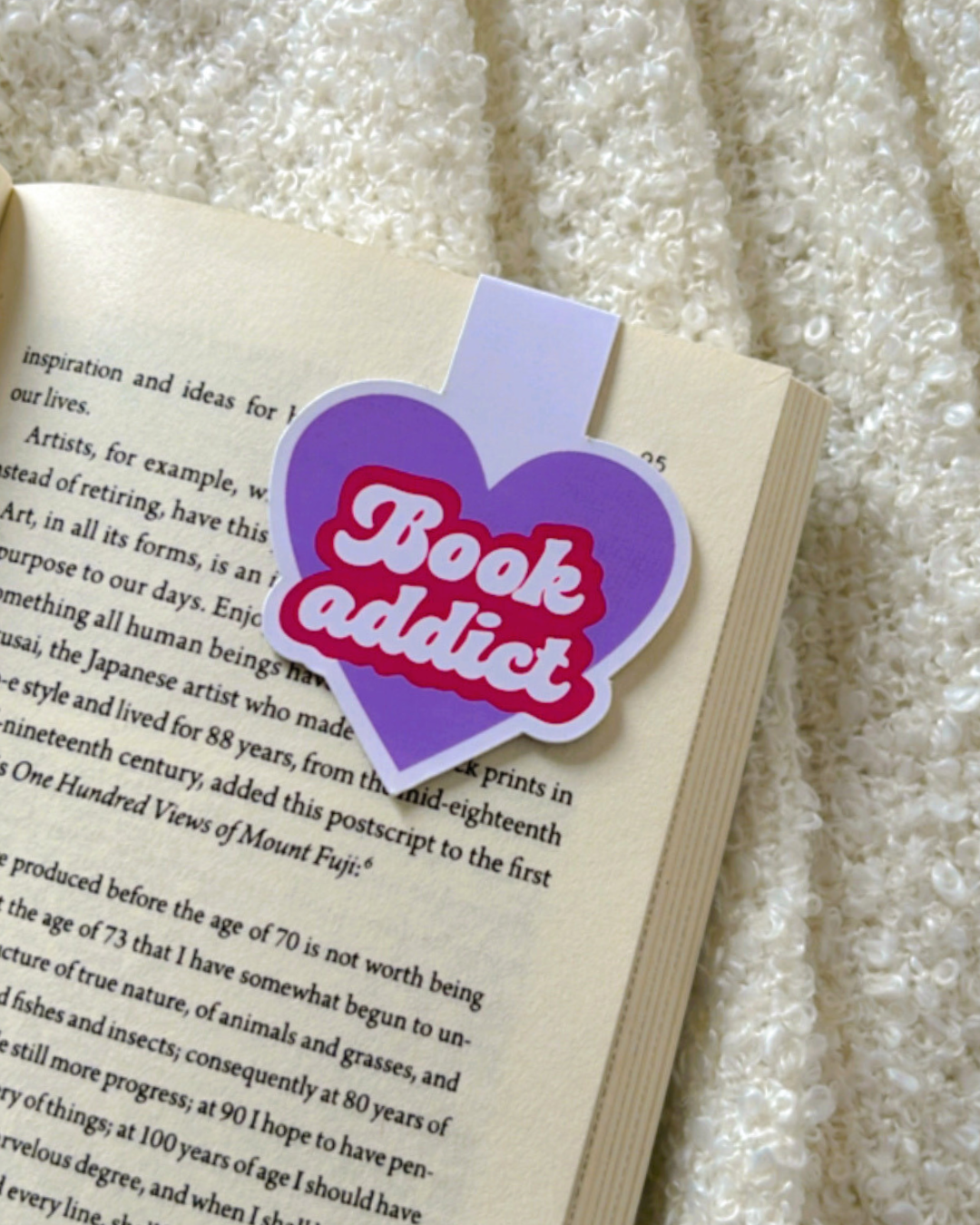 Book Addict Heart- Magnetic Bookmark