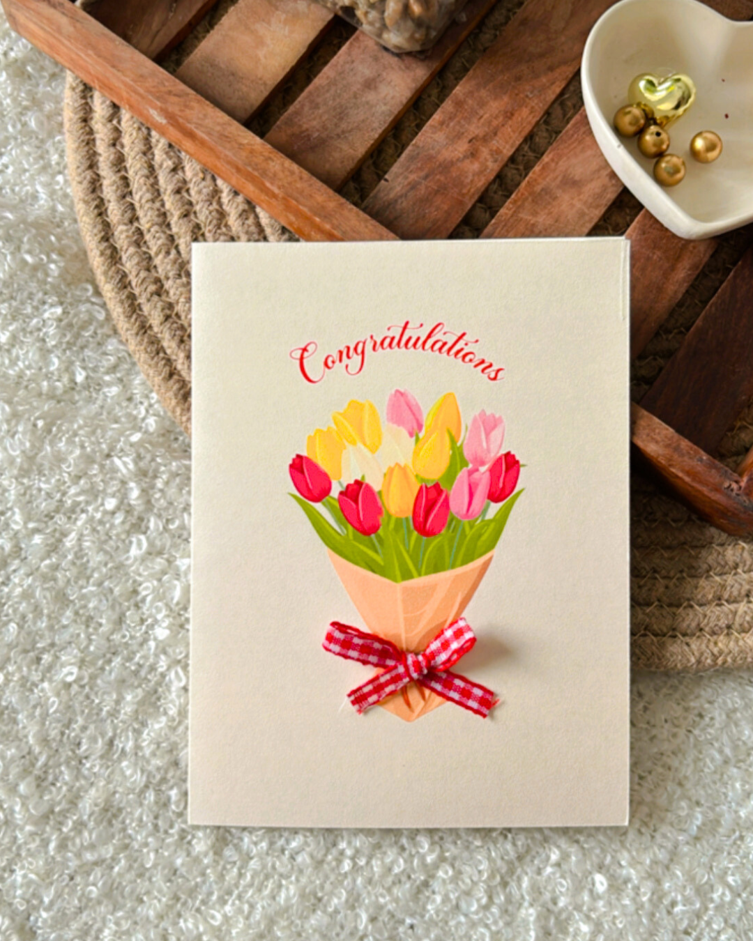 Congratulation Flowers-Greeting card