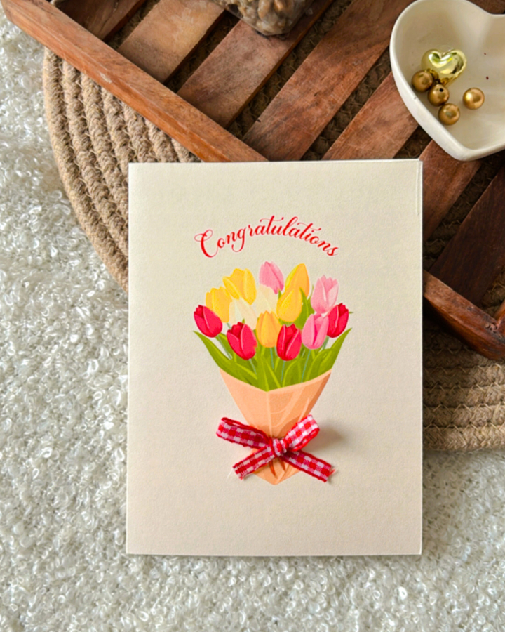 Congratulation Flowers-Greeting card